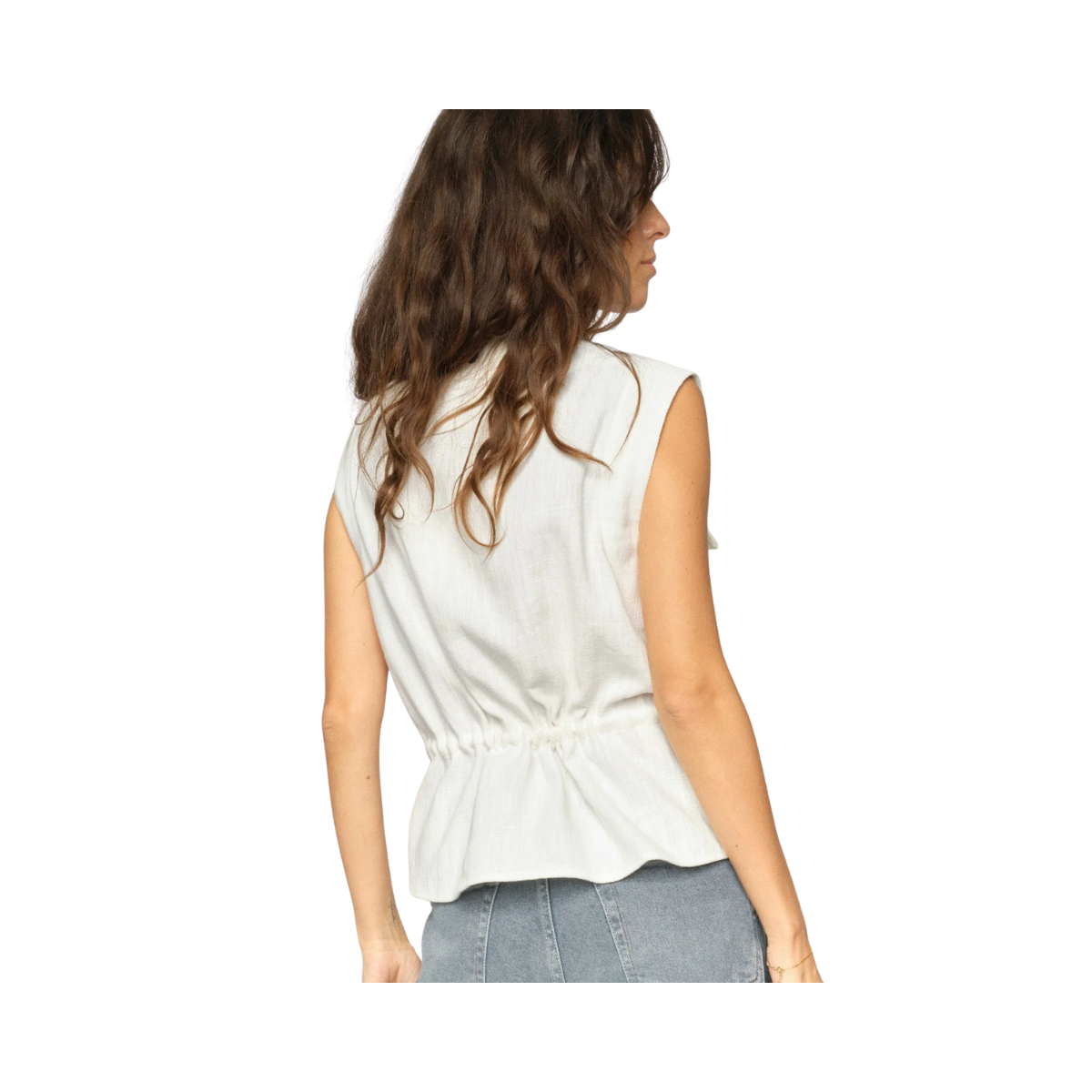 MMLelo Ramie Vest - Ecru