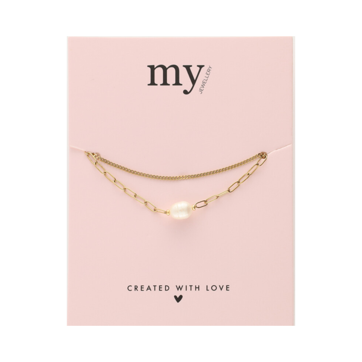 Bracelet With Pearl Bead - Gold