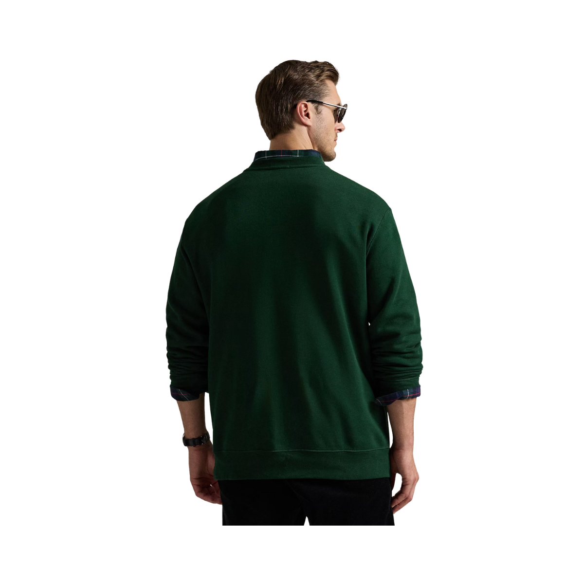Long Sleeve Sweatshirt - Moss Agate Holiday Bear