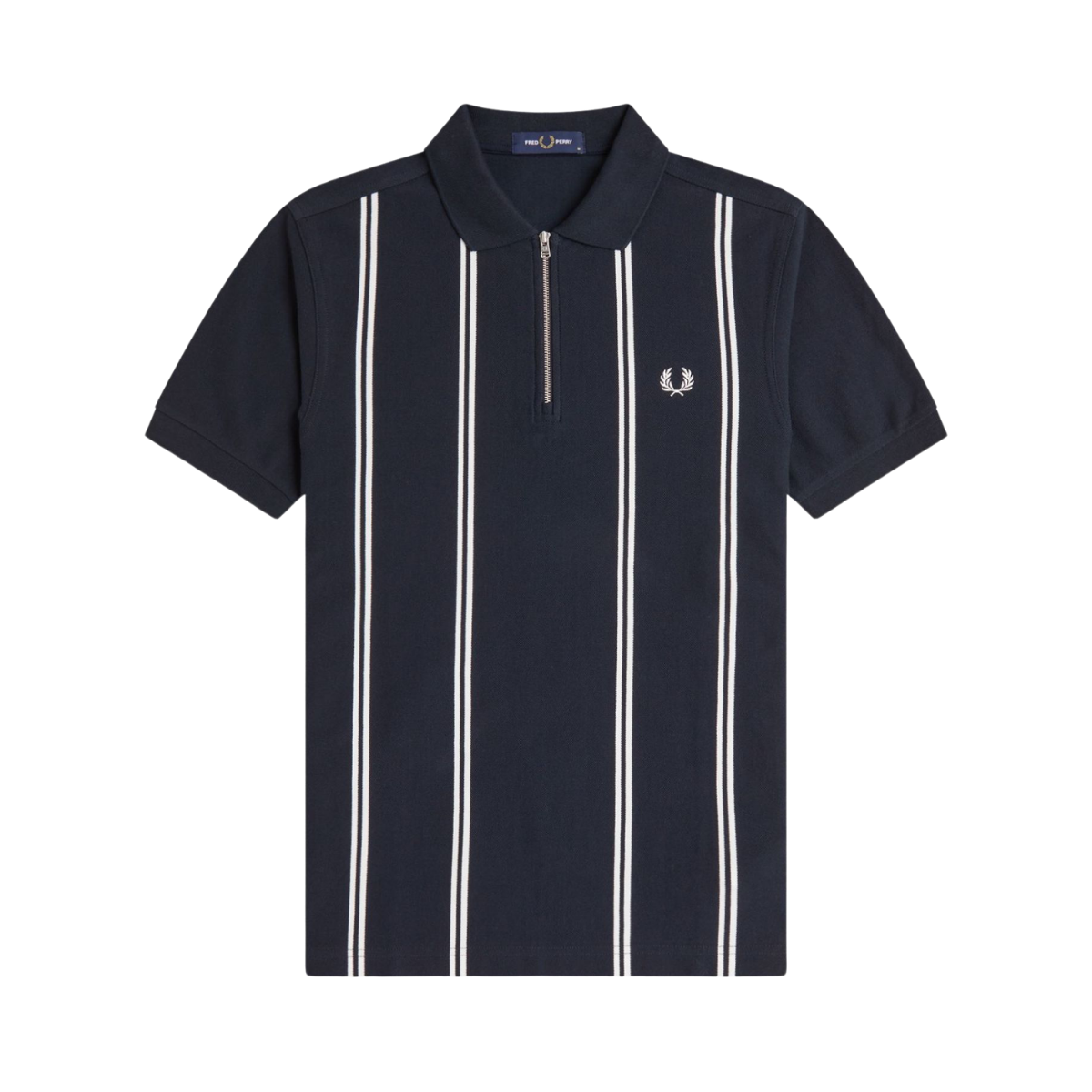 Vertical Stripe Polo - Navy