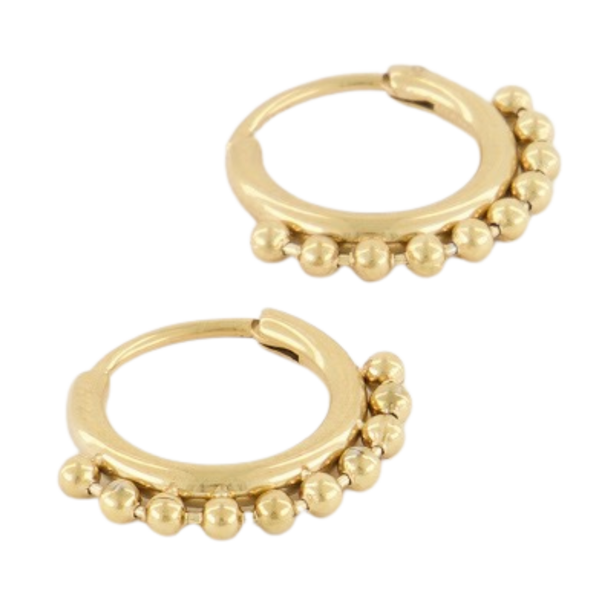 Oorringen Klein Bolletjes - 1200 Gold