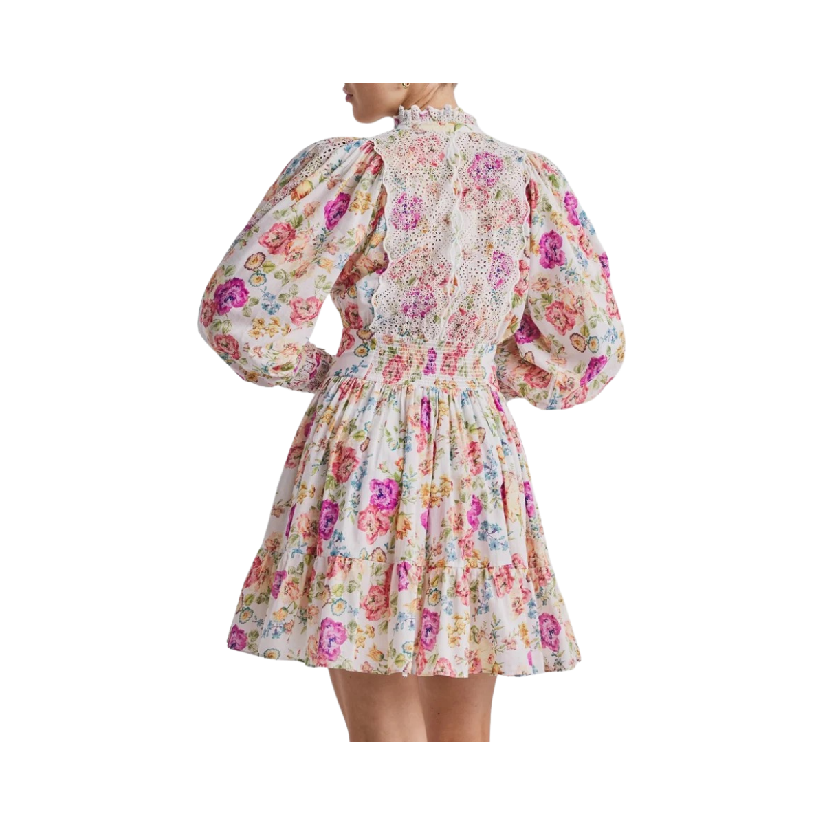 Cotton Slub Mini Dress - Flora