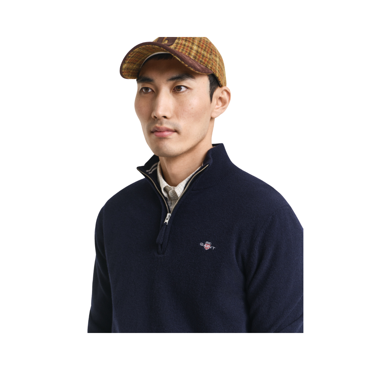 Superfine Lambswool Half Zip - Marine