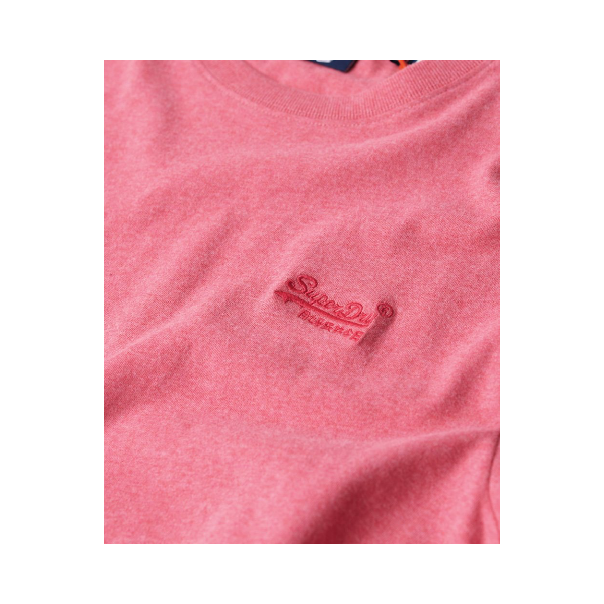 Essential Logo EMB Tee - 9VS Punch Pink Marl