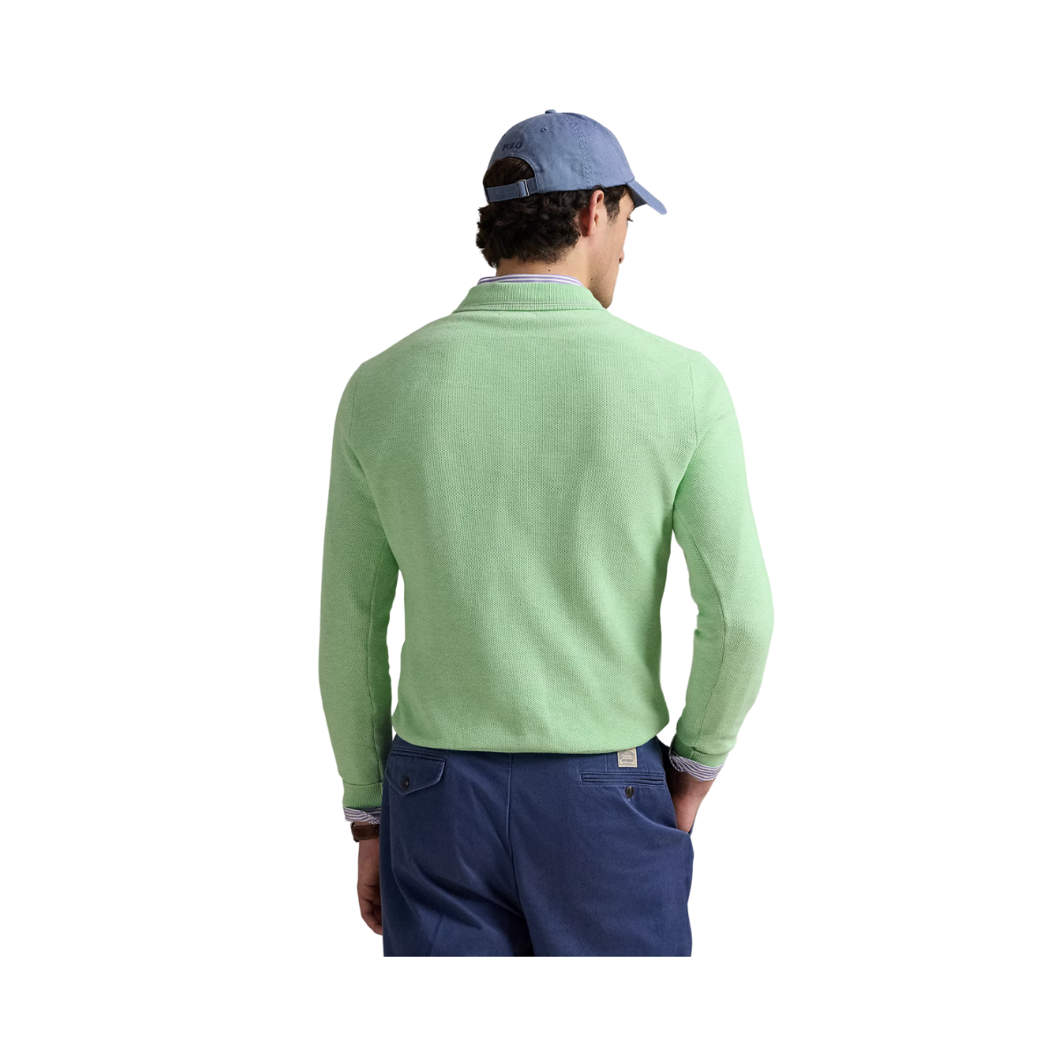 Knit Cotton Quarter-Zip Sweater - Artichoke Green Hthr