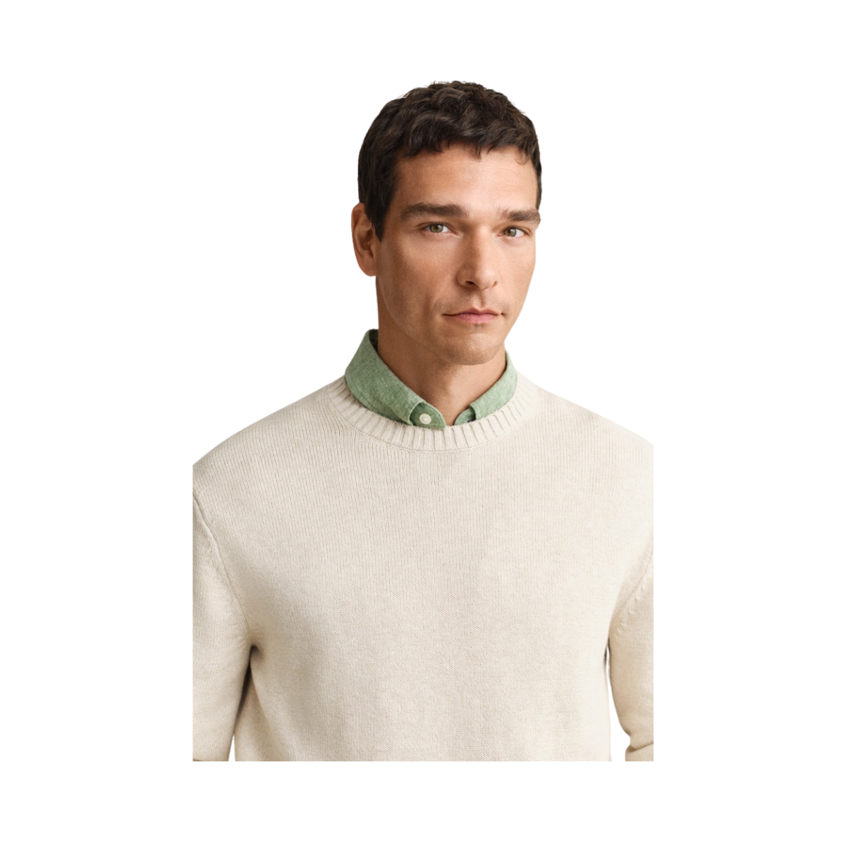 Cotton Blend C-Neck - Seed Melange