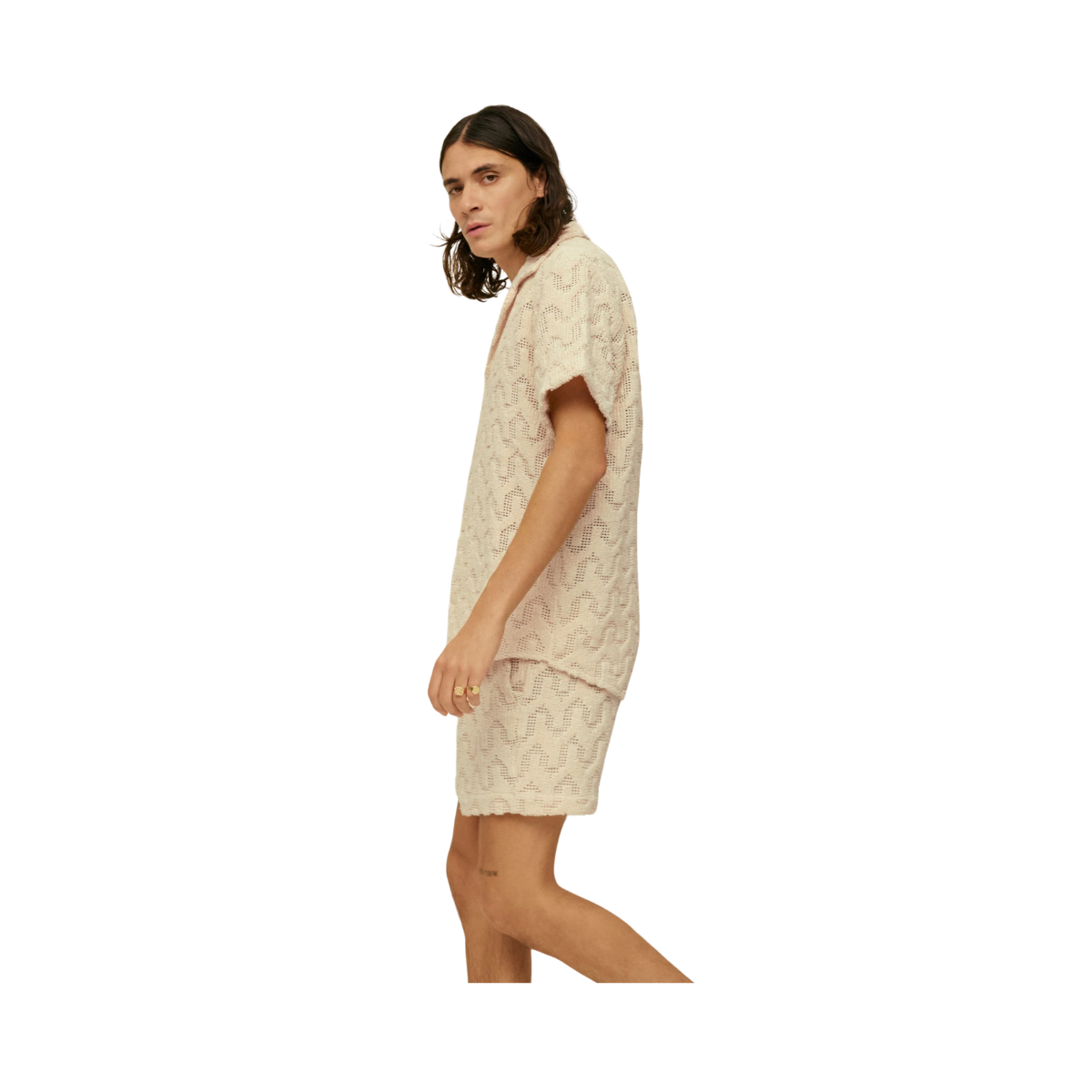 Atlas Cuba Crochet Shirt - Beige