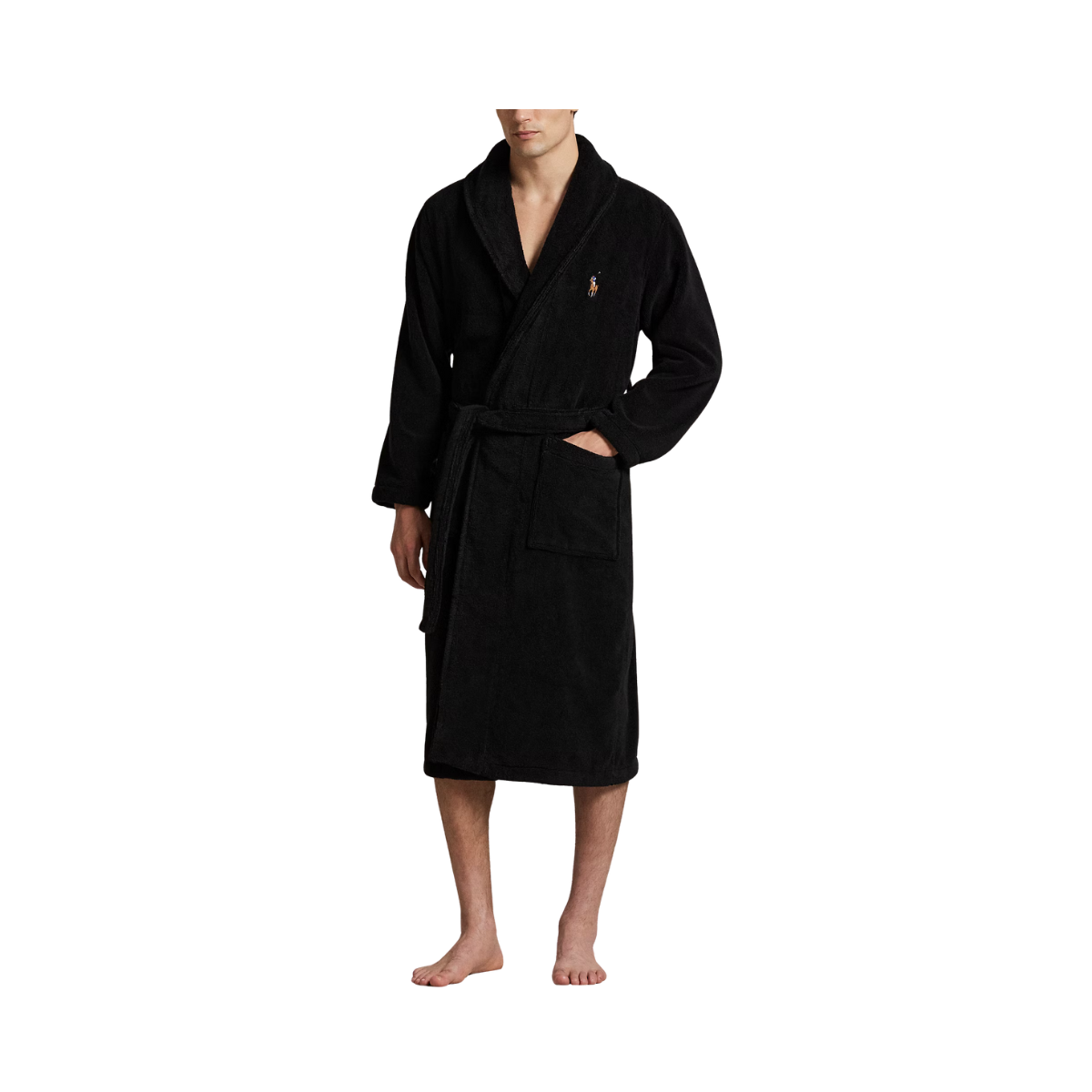 Shawl Sleep Robe - Polo Black