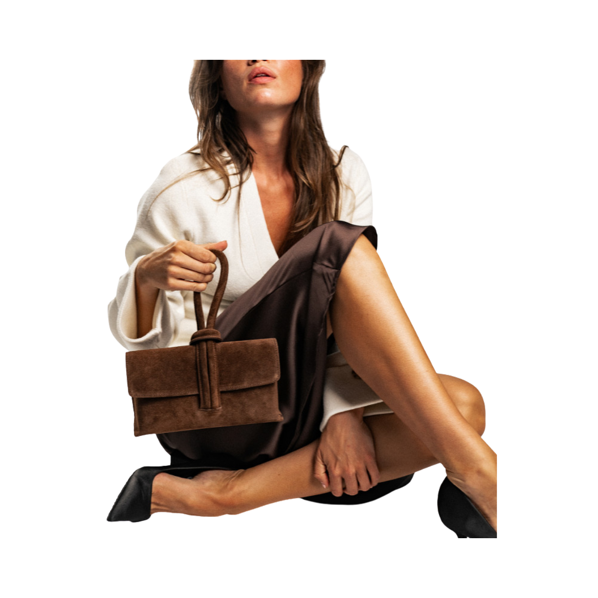 Suede Bag - Chocolate Brown
