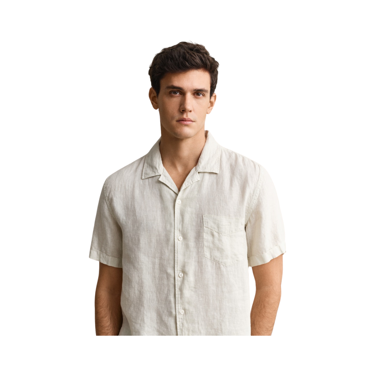 Gmnt Dyed Linen Camp Shirt - Sand