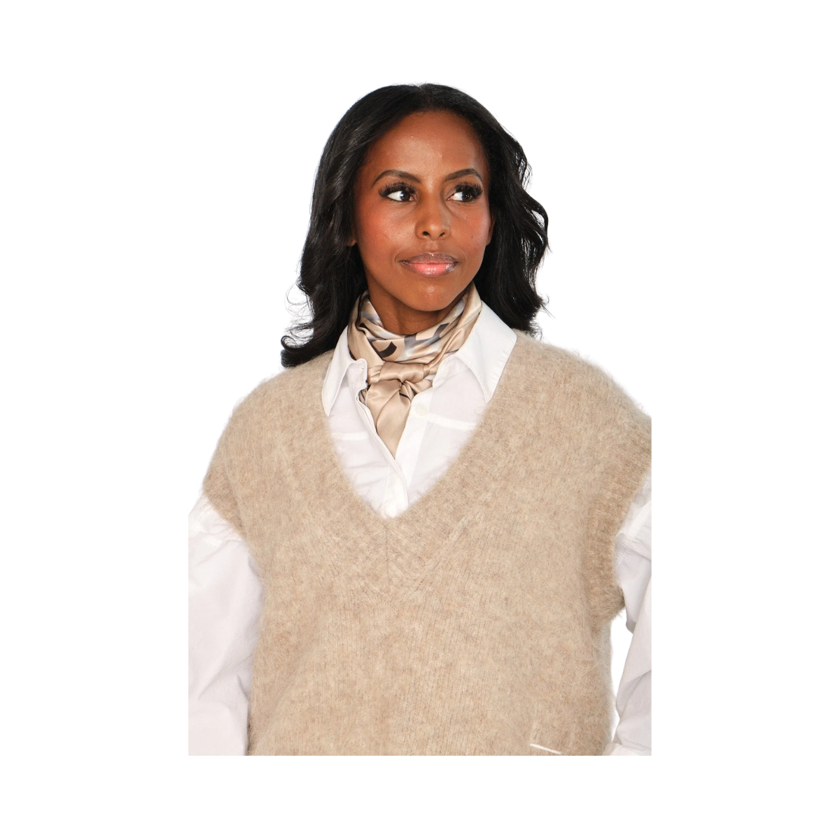 Froya Silk Scarf Large - Beige