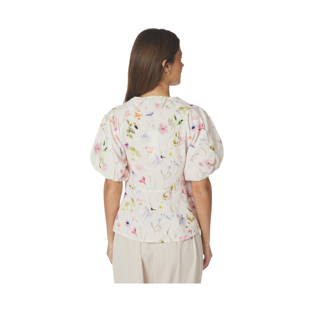 Irina Flower Blouse - Off White