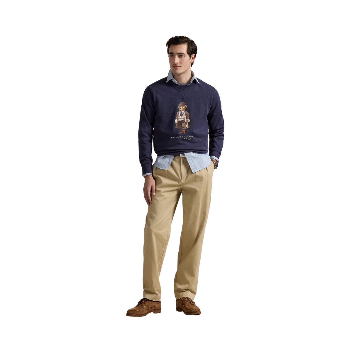 Long Sleeve Sweatshirt - Faded Blue Bear