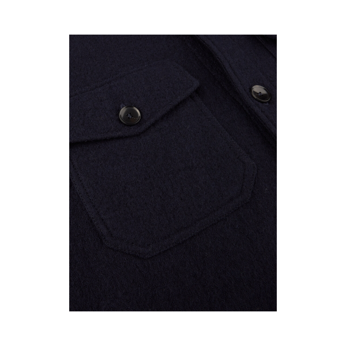 Overshirt Knitted Felted Wool - Navy