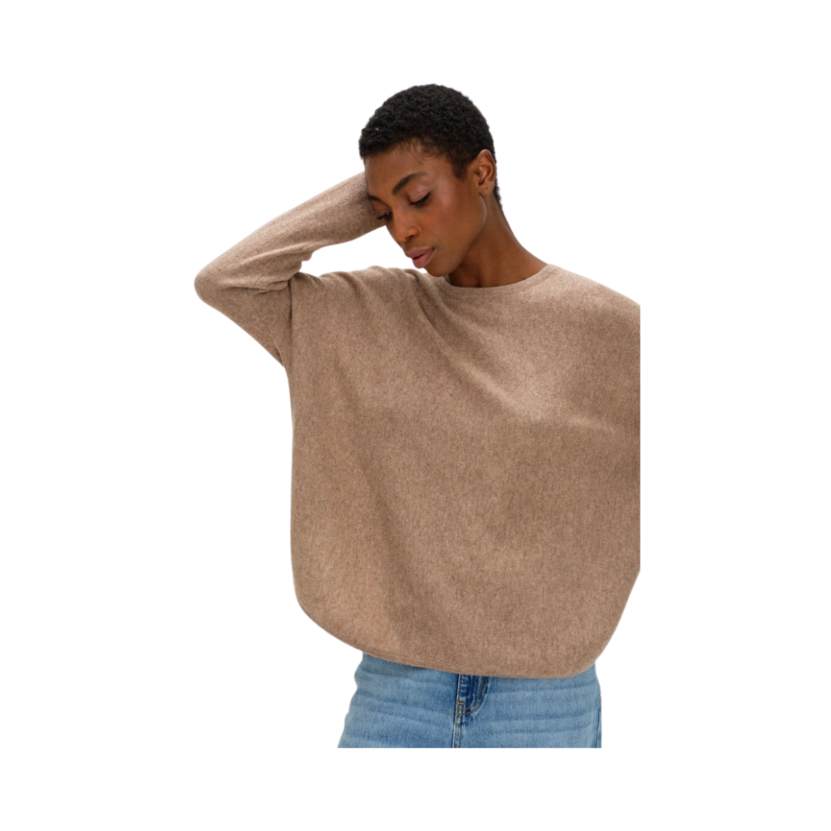Curved Sweater - Mink