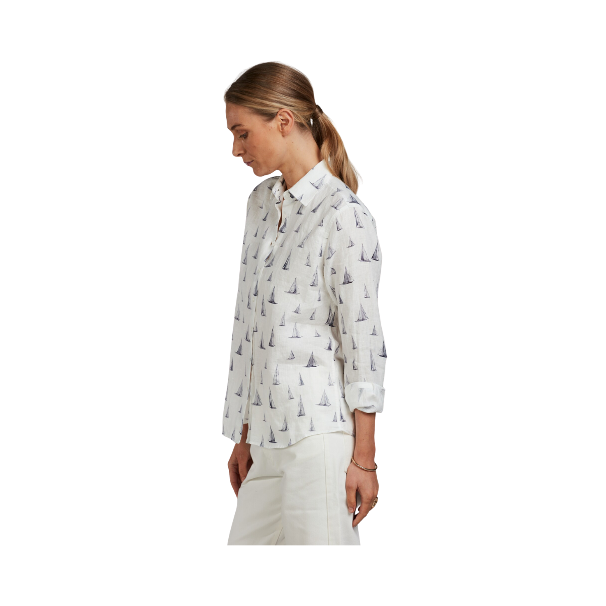 Siri Shirt - Blue Pattern