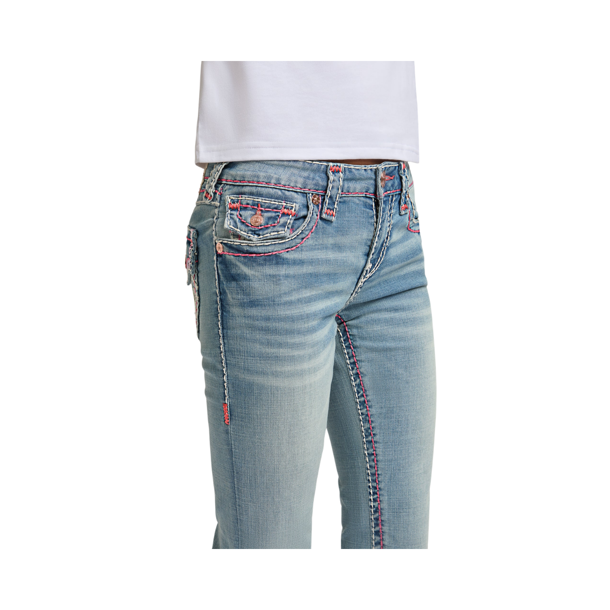 Becca Mid Rise Bootcut Super T Flap - JPQL Seaside Pearl