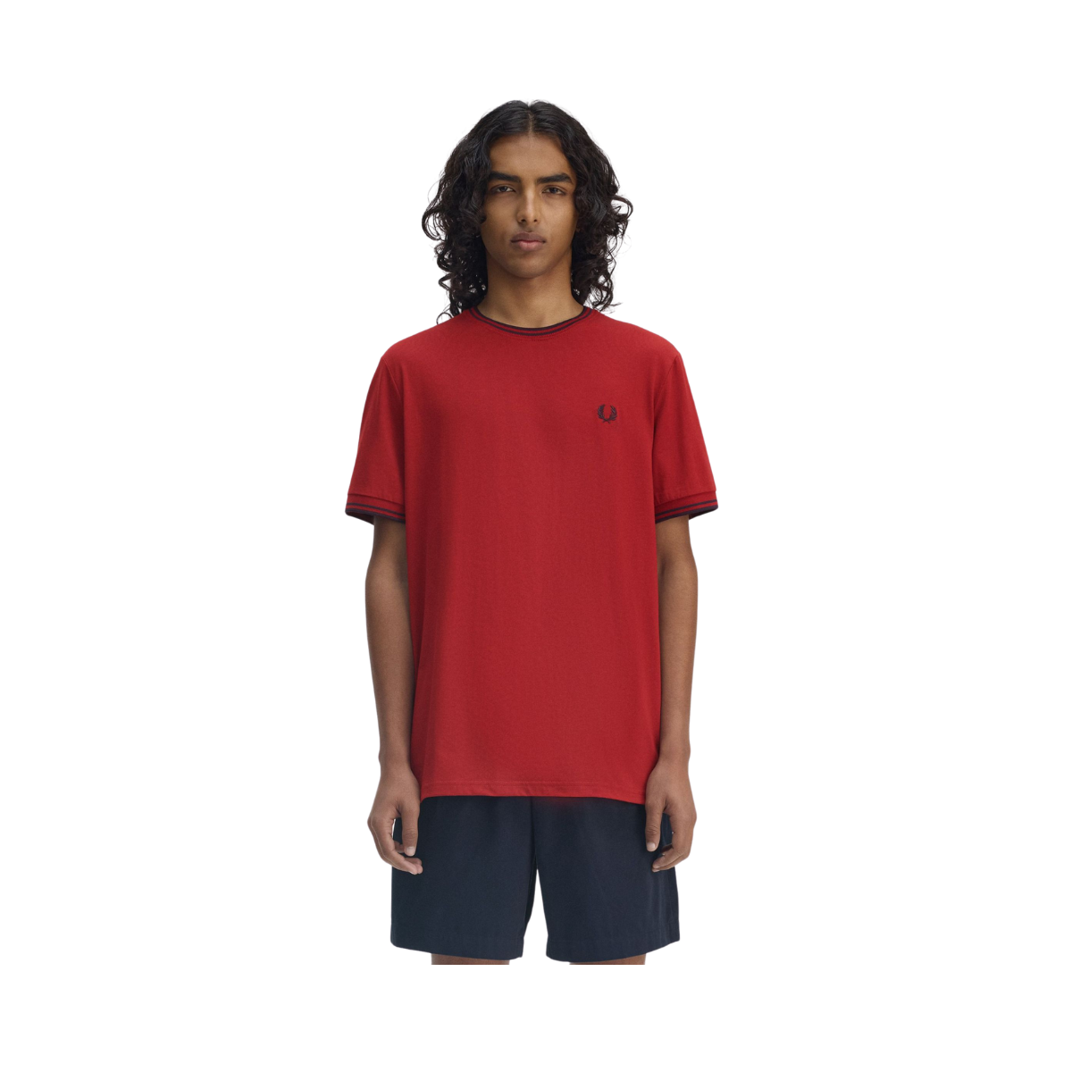 Twin Tipped T-Shirt - Burnt Red/Navy