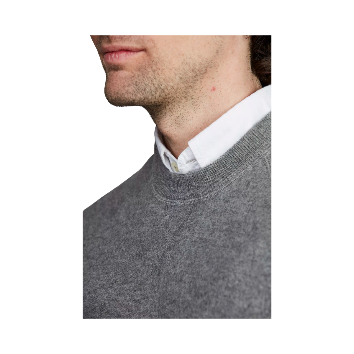 Crew Neck College Sweater - Grey