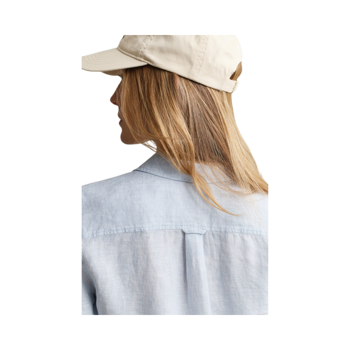 Reg Linen LS Shirt - Light Blue