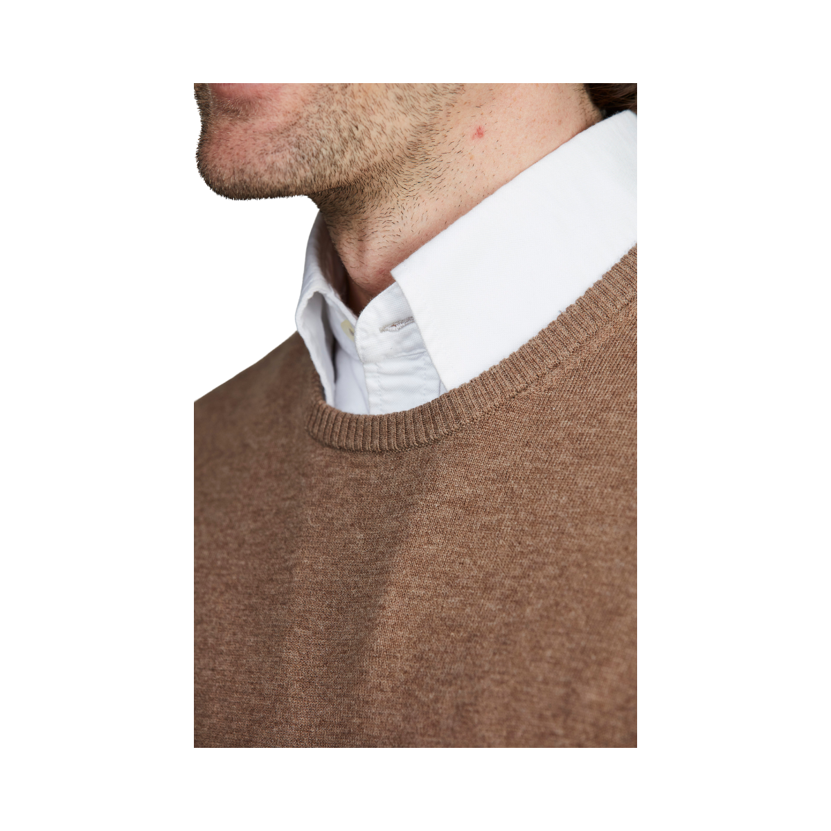 Crew Neck Sweater - Toffe Brown