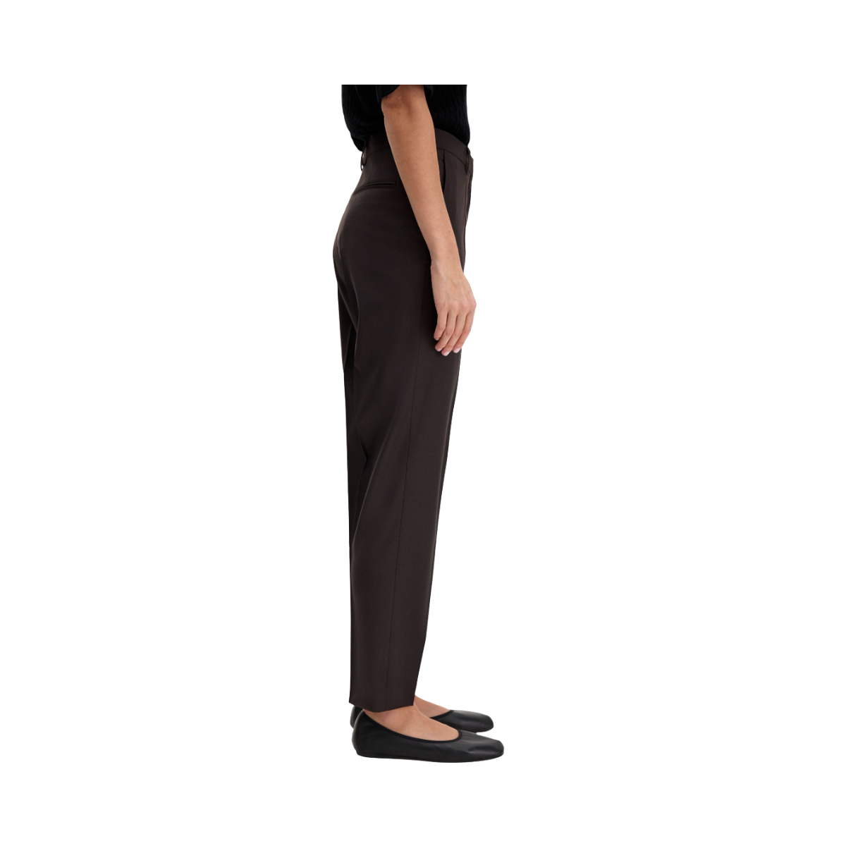 Emma Cropped Trousers - Dark Chocolate