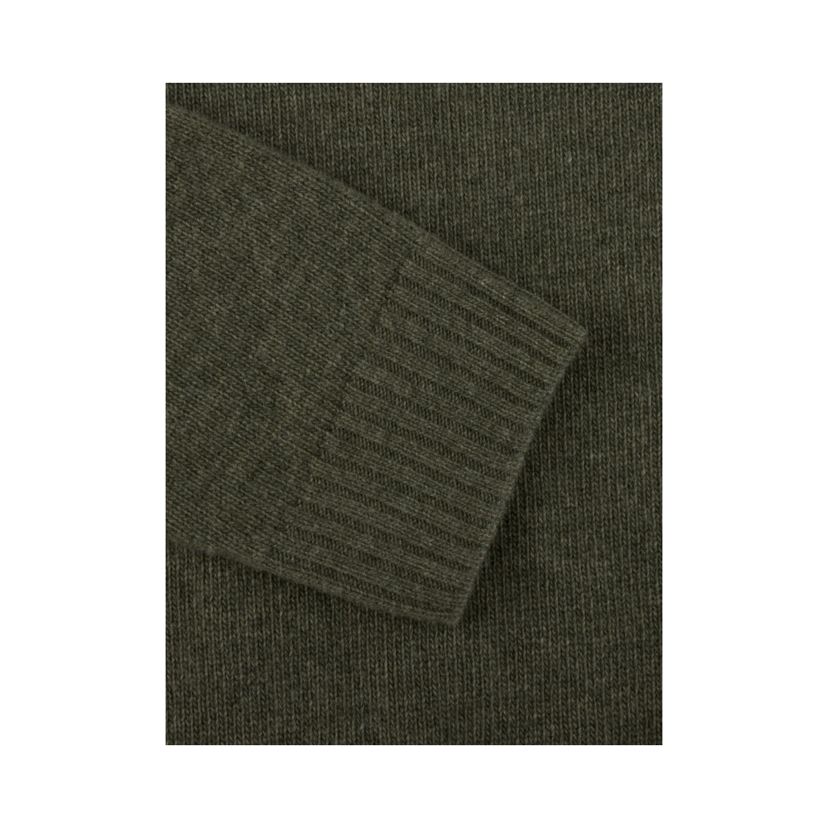 Pullover Knitted Half Zip - Green