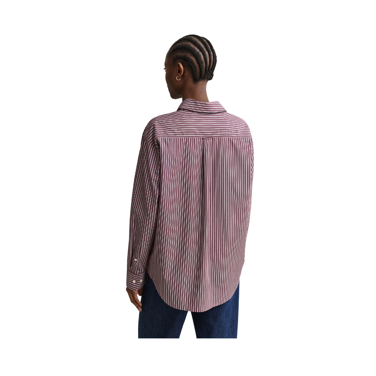 Rel Classic Poplin Stripe Shirt - Darkened Wine