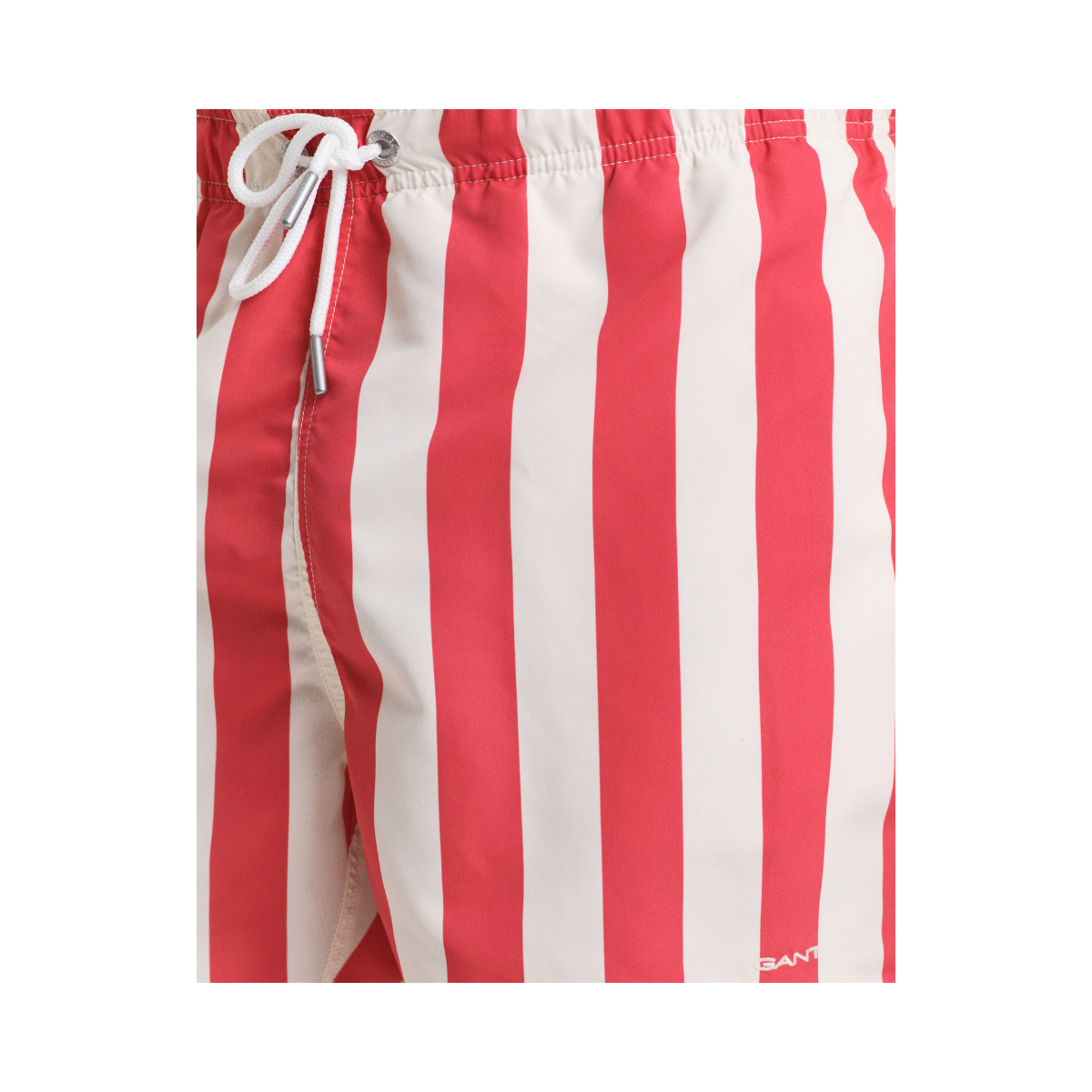 Block Stripe Swim Shorts - Watermelon Red