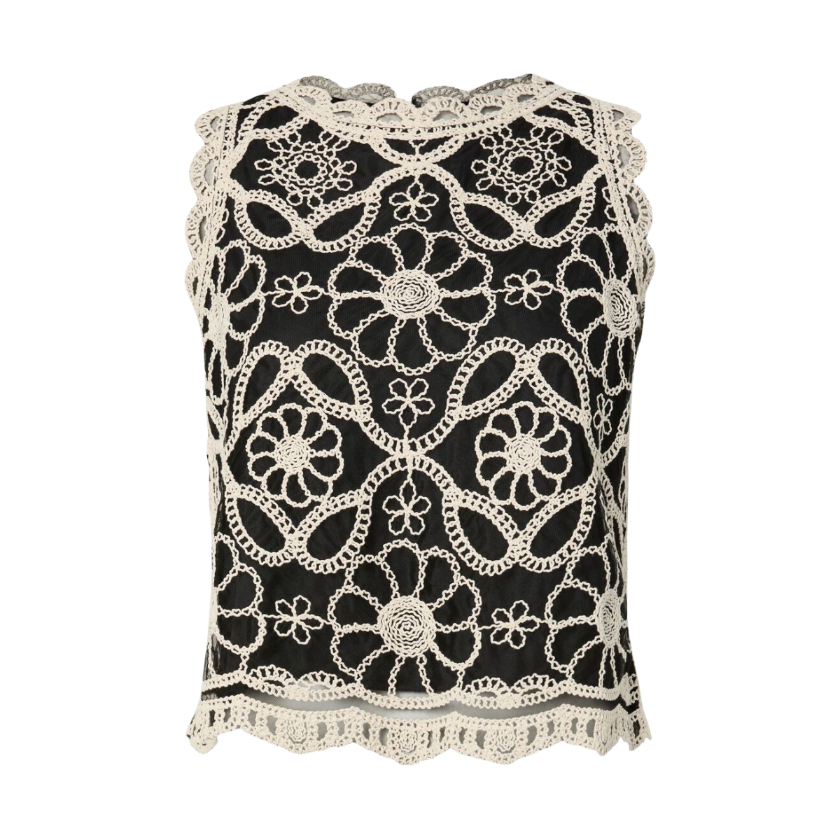 YASCilia Crochet Top - Black