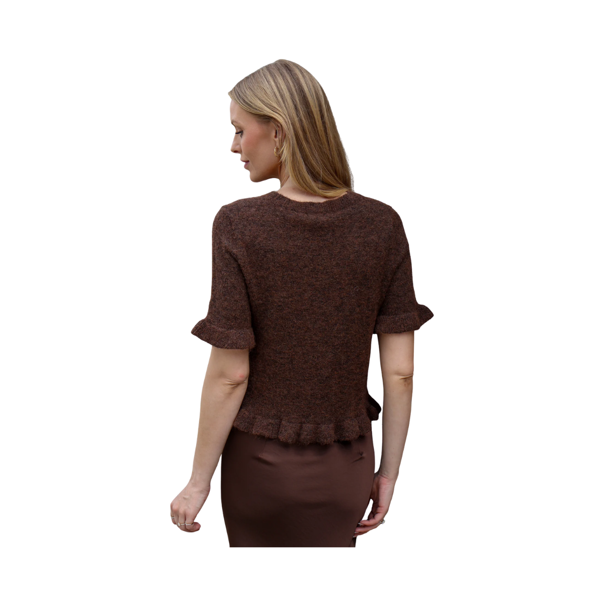 Landy Knit Blouse - Dark Brown