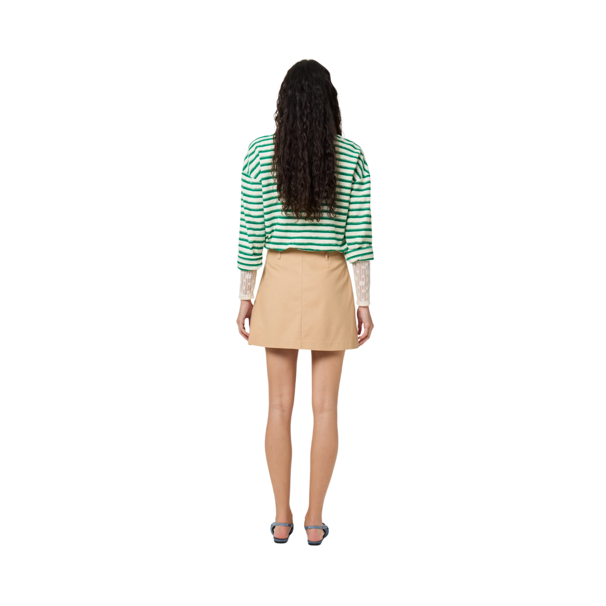 Celina Top - Cosy White/Green