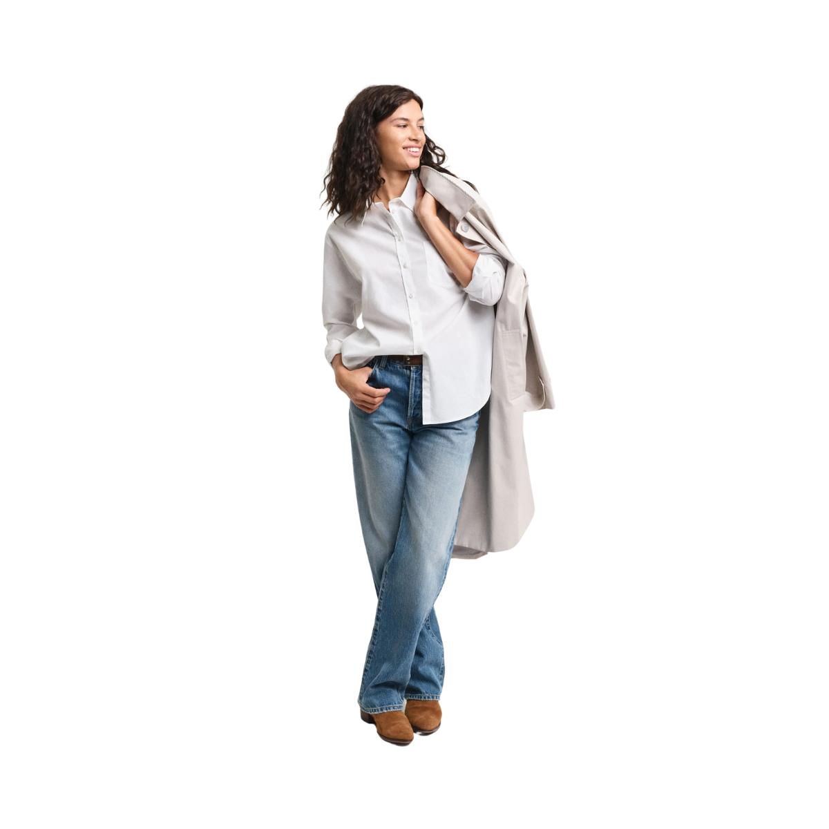 Relaxed Classic Poplin Shirt - White