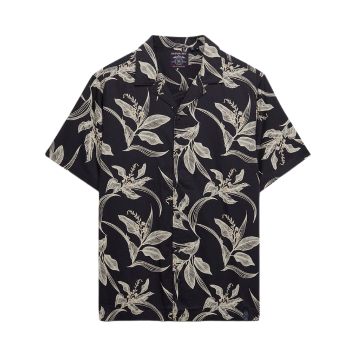 Hawaiian Print S/S Shirt - Cabana Navy