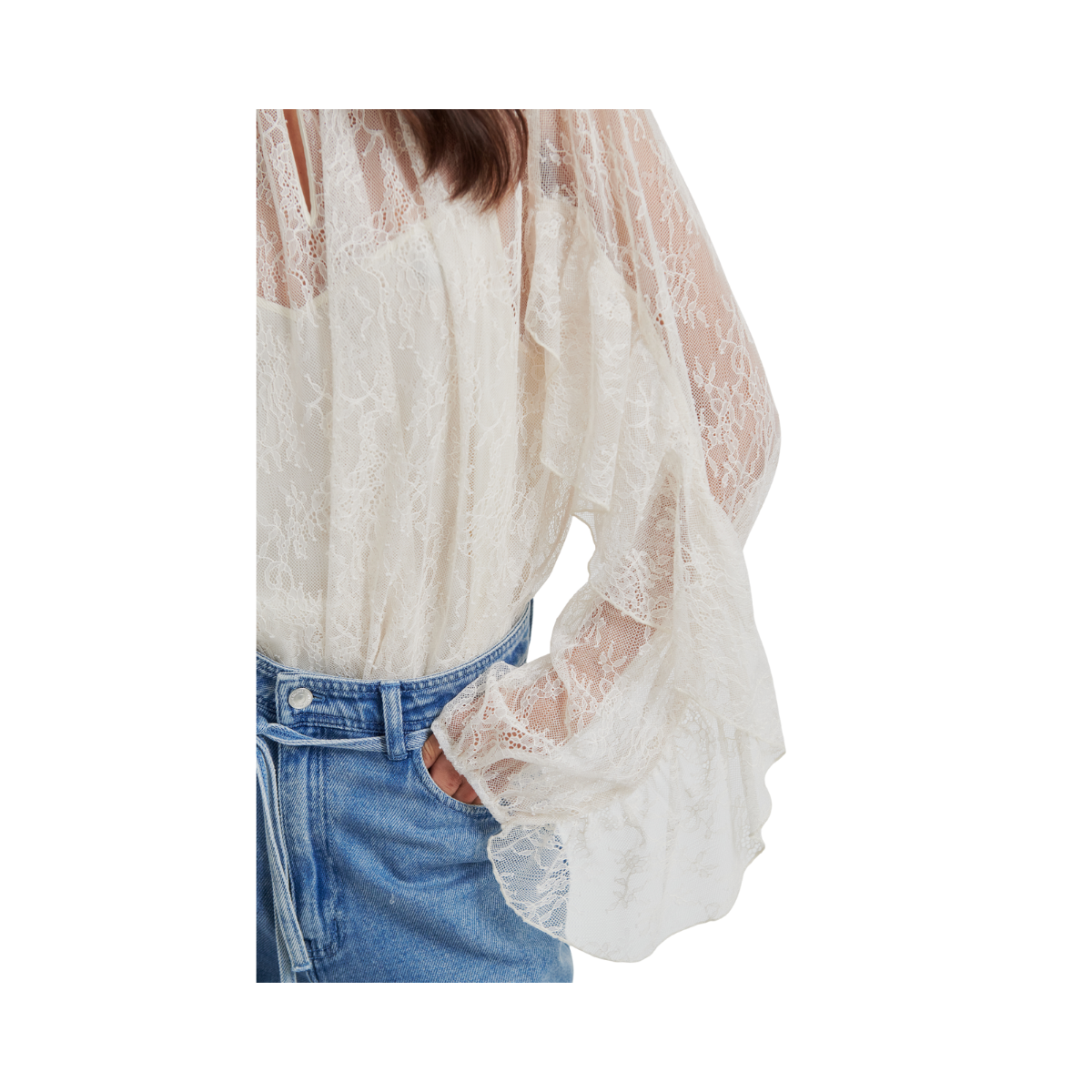 Sybell Lace Blouse - Soft Beige