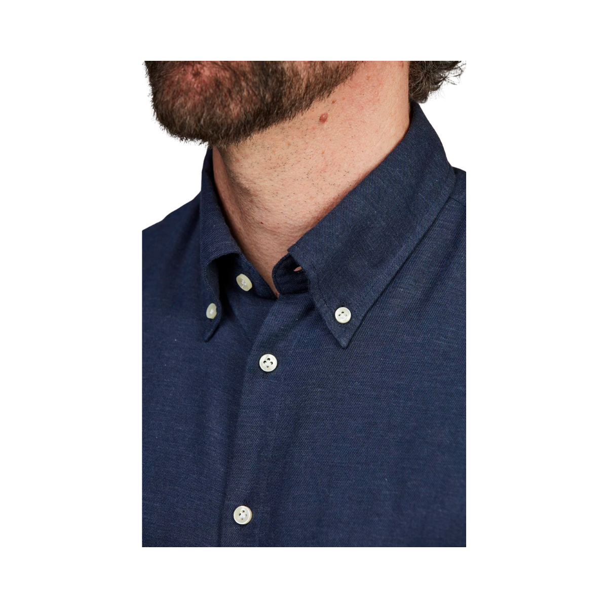 Solid Flanel Shirt - Dark Blue