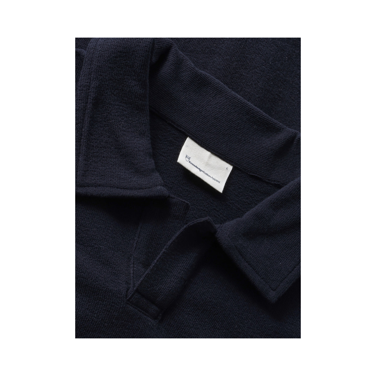Loose Bouclé Polo - Night Sky
