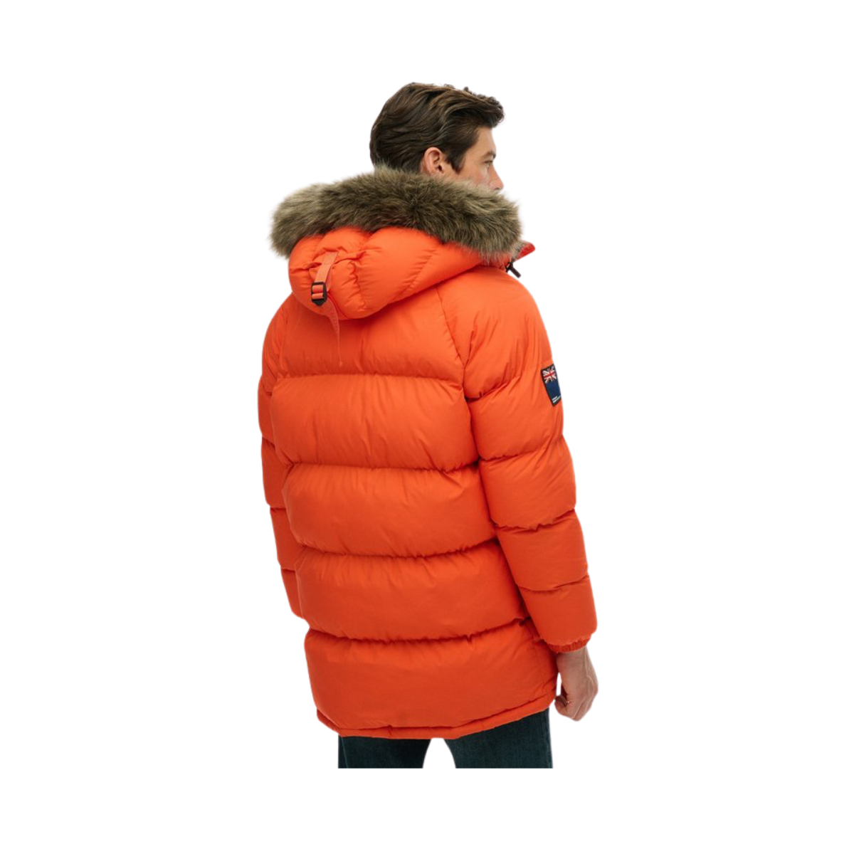 Everest Longline Baffled Parka - UM2 Bold Orange