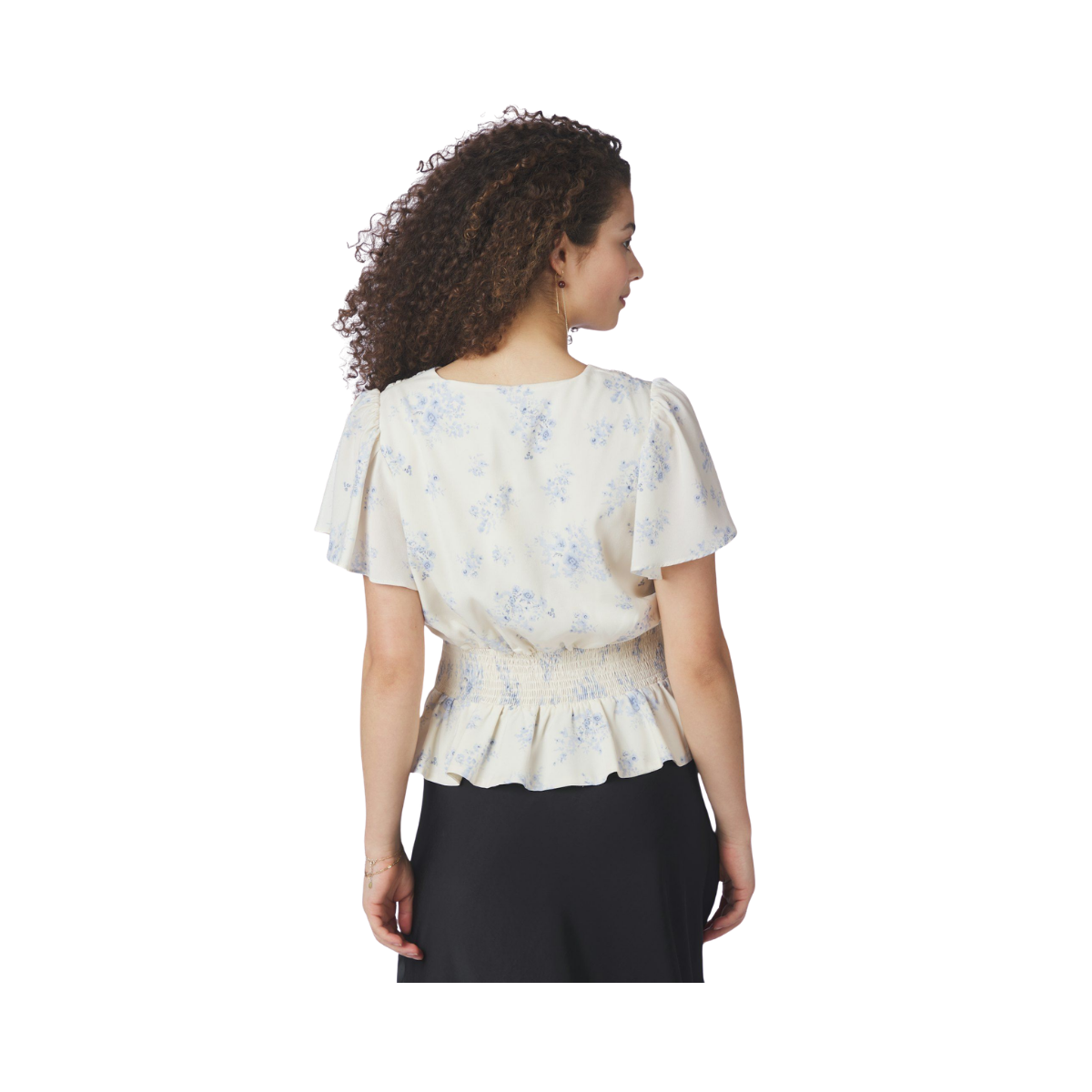 Jasmin Delicate Flower Blouse - Creme