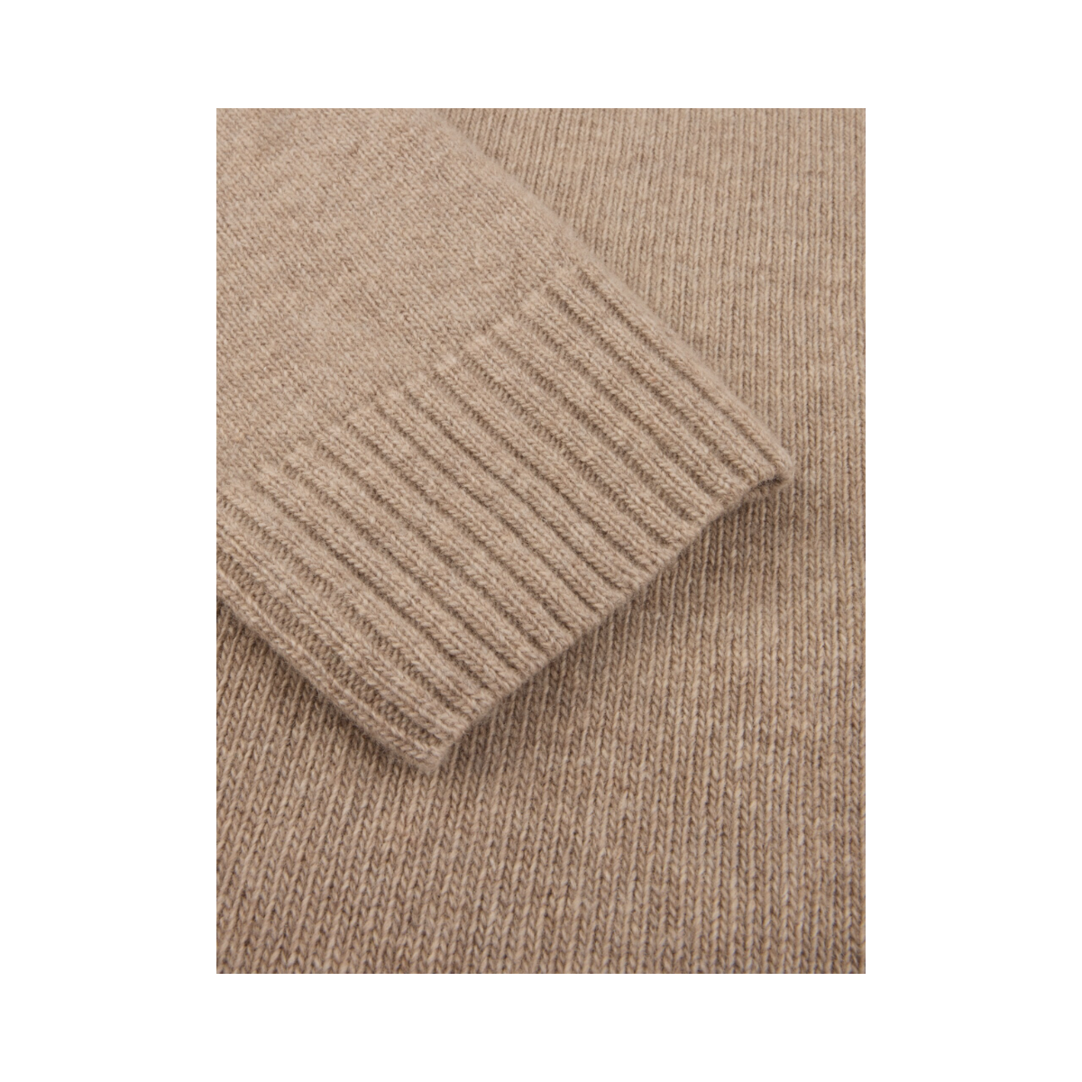 Sweater Knitted Crew Neck - Light brown