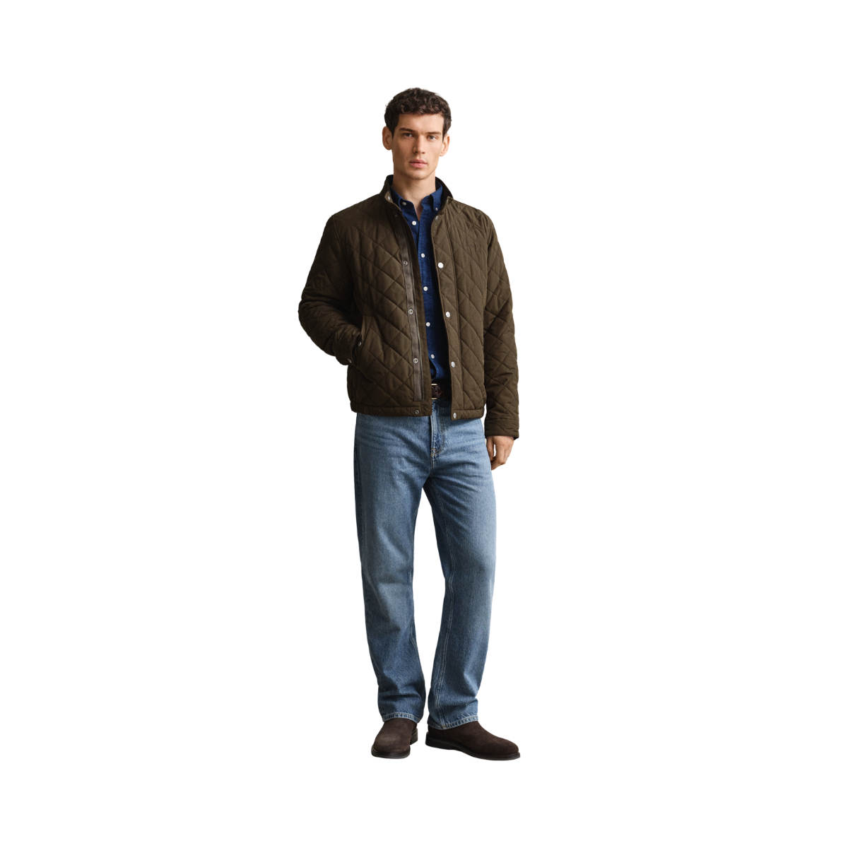 Quilted Jacket - Black Brown