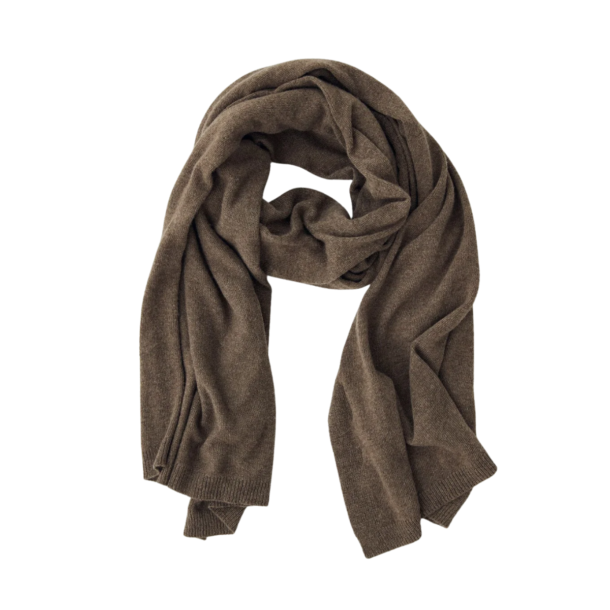 N-Niva Knit Scarf - Brown Melange