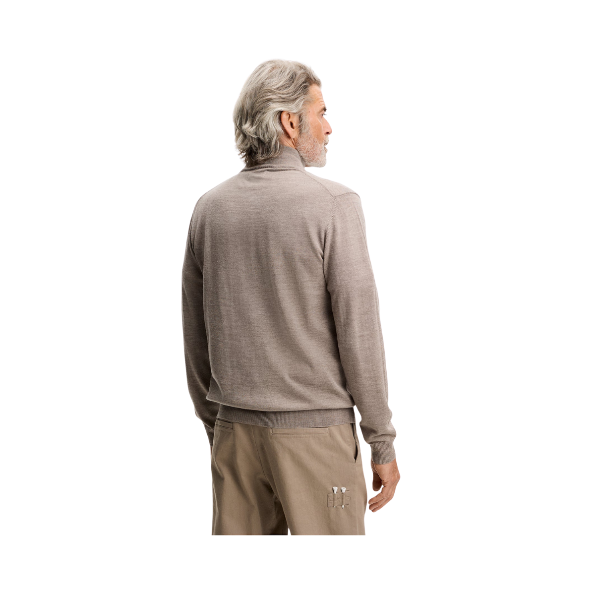 Kiyan Quarter Zip Sweater - Brindle Melange