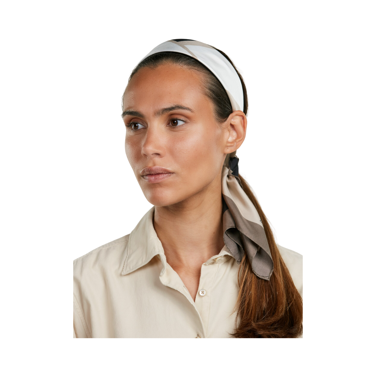 Silk Scarf - Dark Brown