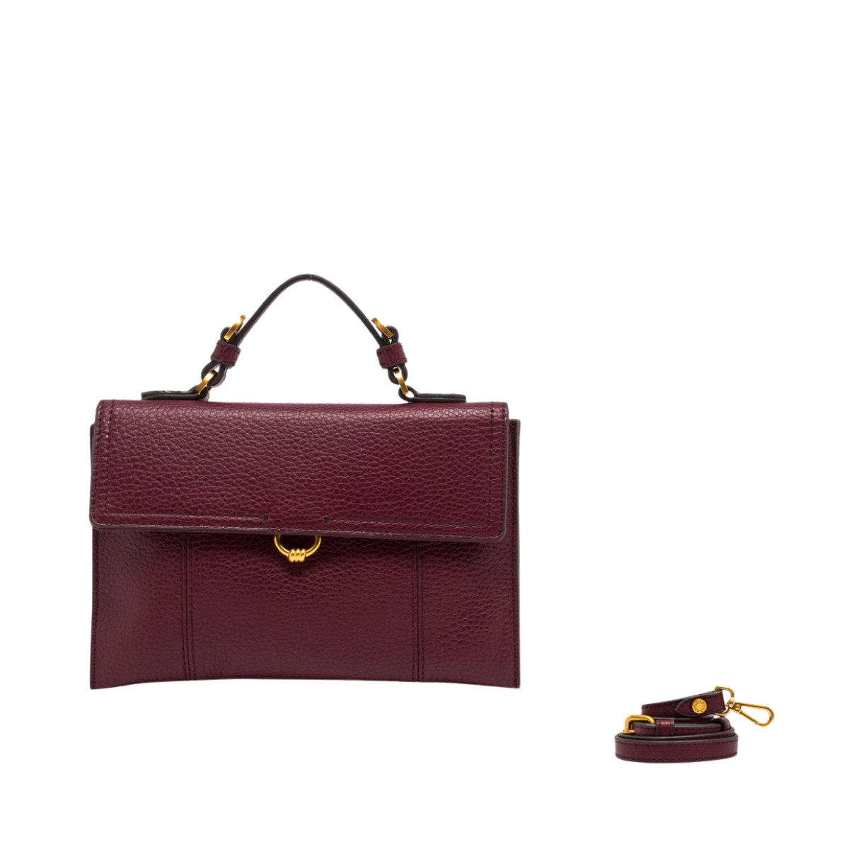 Vicky Leather Handbag - Antique Ruby