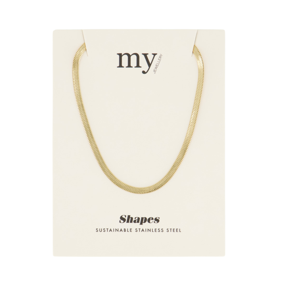 Flat chain necklace - Gold