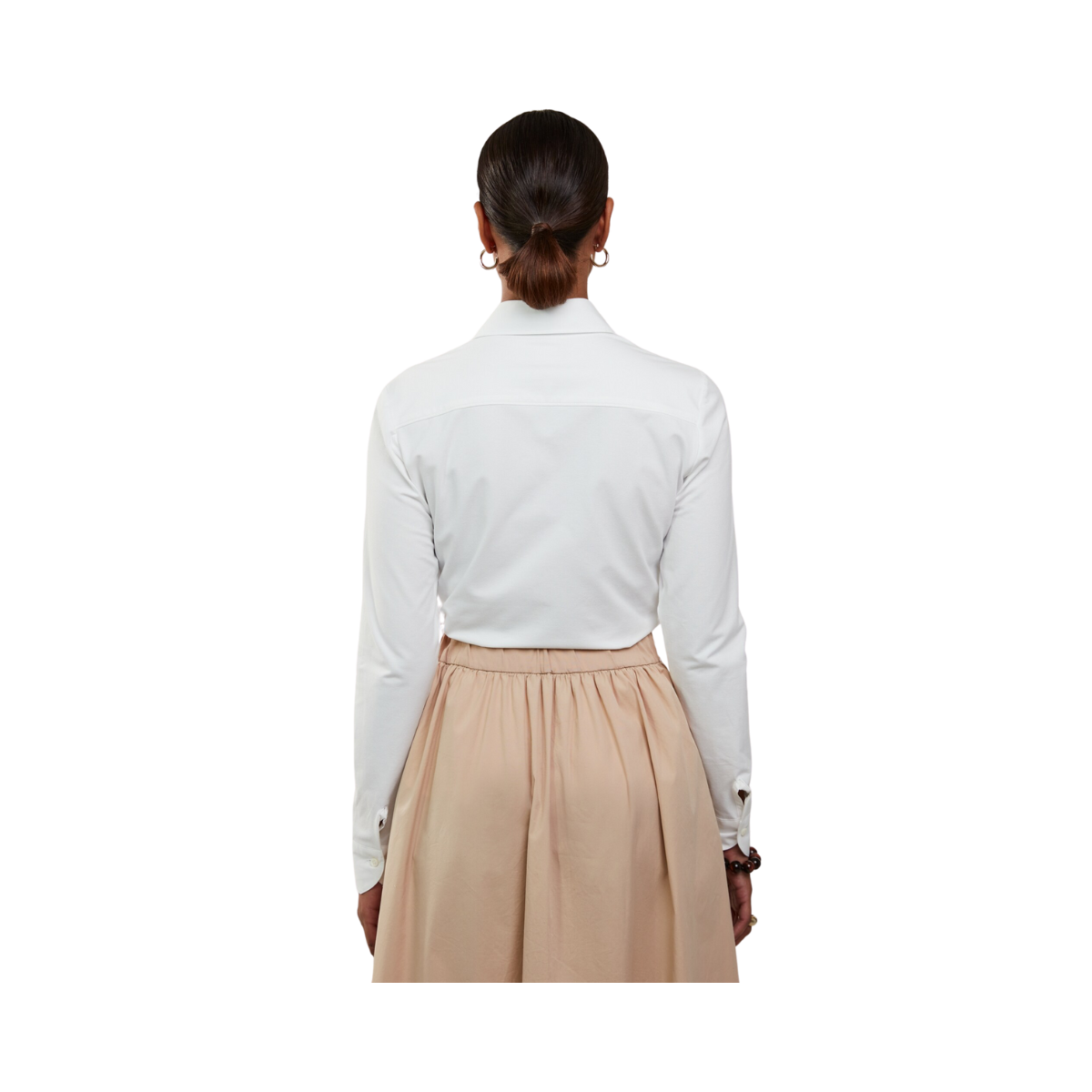 Salma Shirt, Jersey back - White