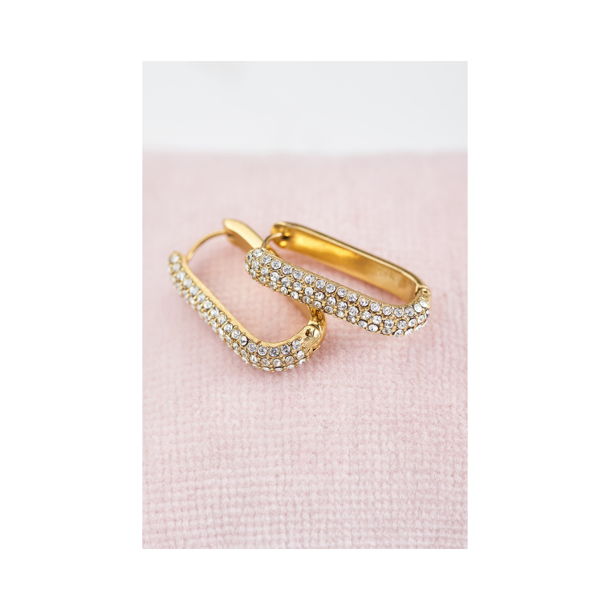 Rechthoekige Oorhangers Met St - 1200 Gold