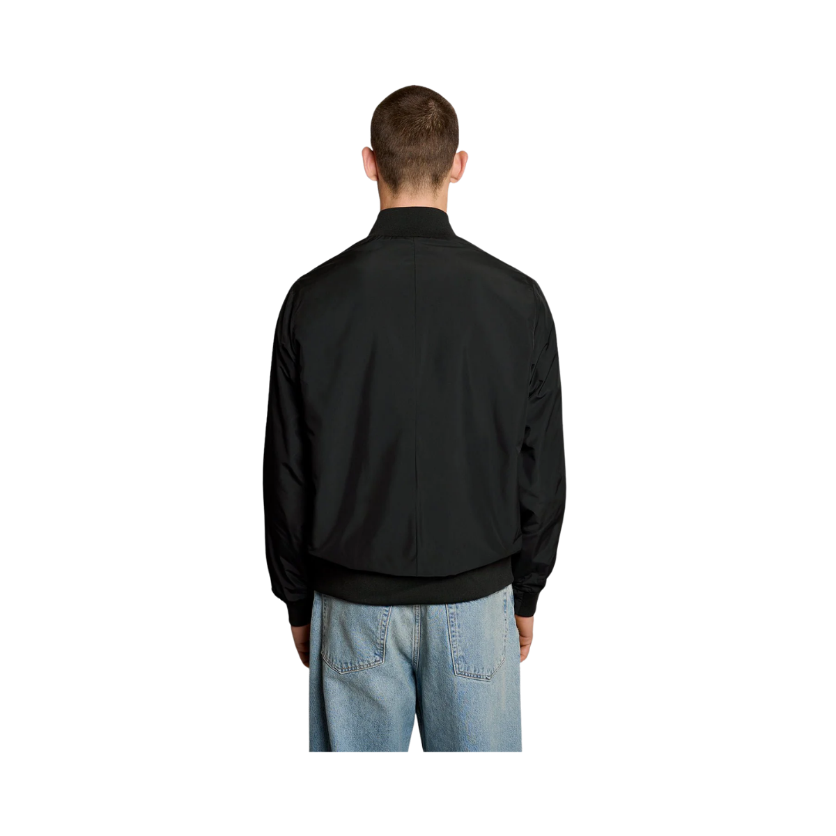 Funnel Neck Shell Jacket - Jet Black