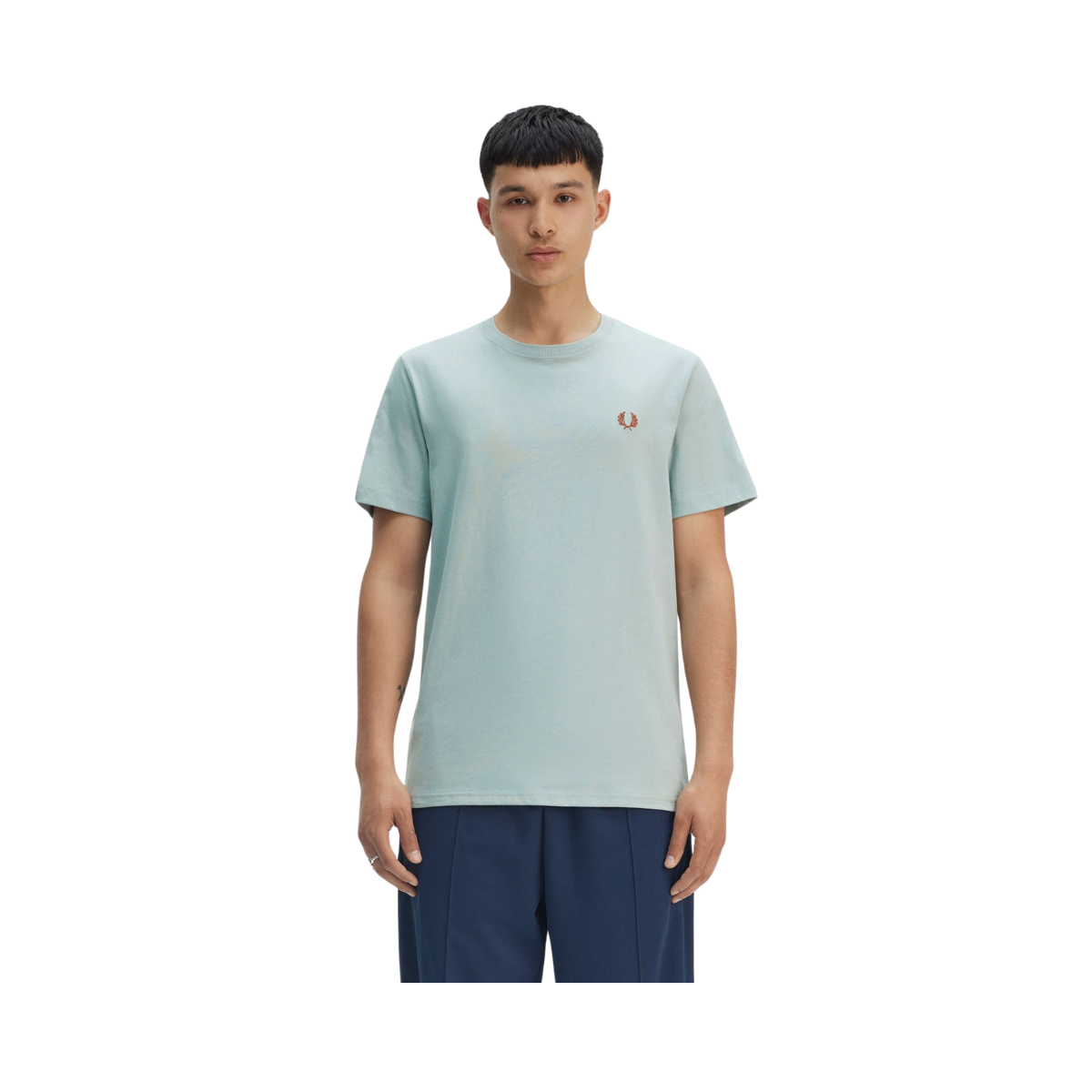 Crew Neck T-Shirt - Silver Blue